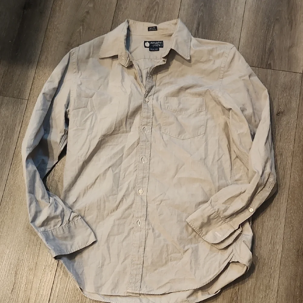 J Crew  Light Gray Casual Button Down Shirt